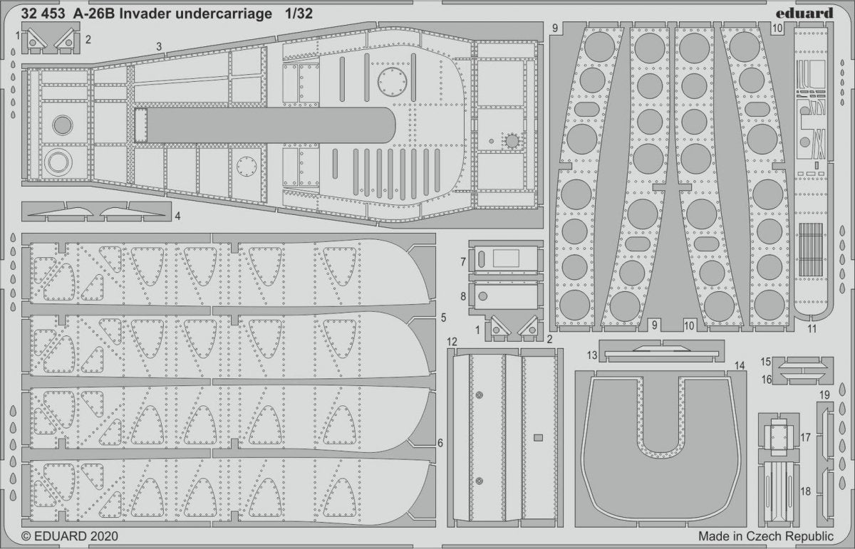 Eduard 32453 A-26B Invader undercarriage 1/32 for HOBBY BOSS
