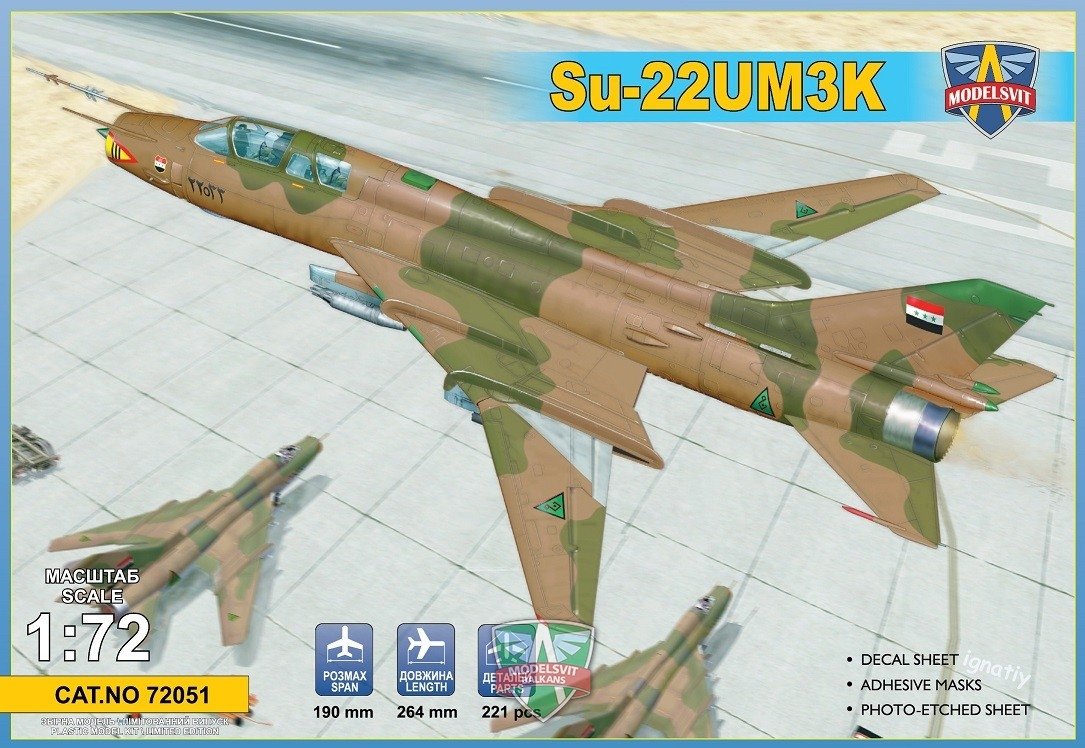 Modelsvit 72051 Su-22UM3K avion d&amp;#39;entraînement avancé biplace (version export) 1/72