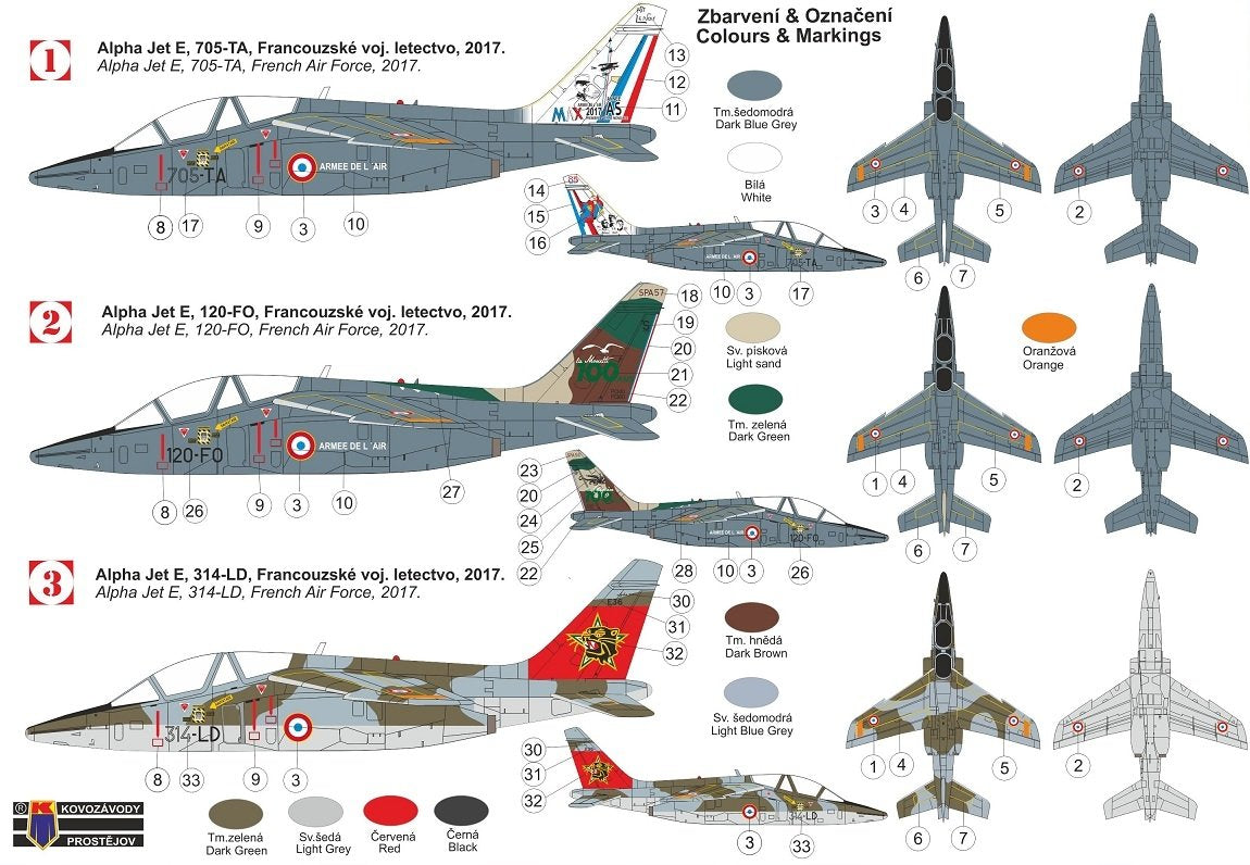 Kovozavody Prostejov KPM0264 Alpha Jet E „In French Services“ 1/72 – Bild 2