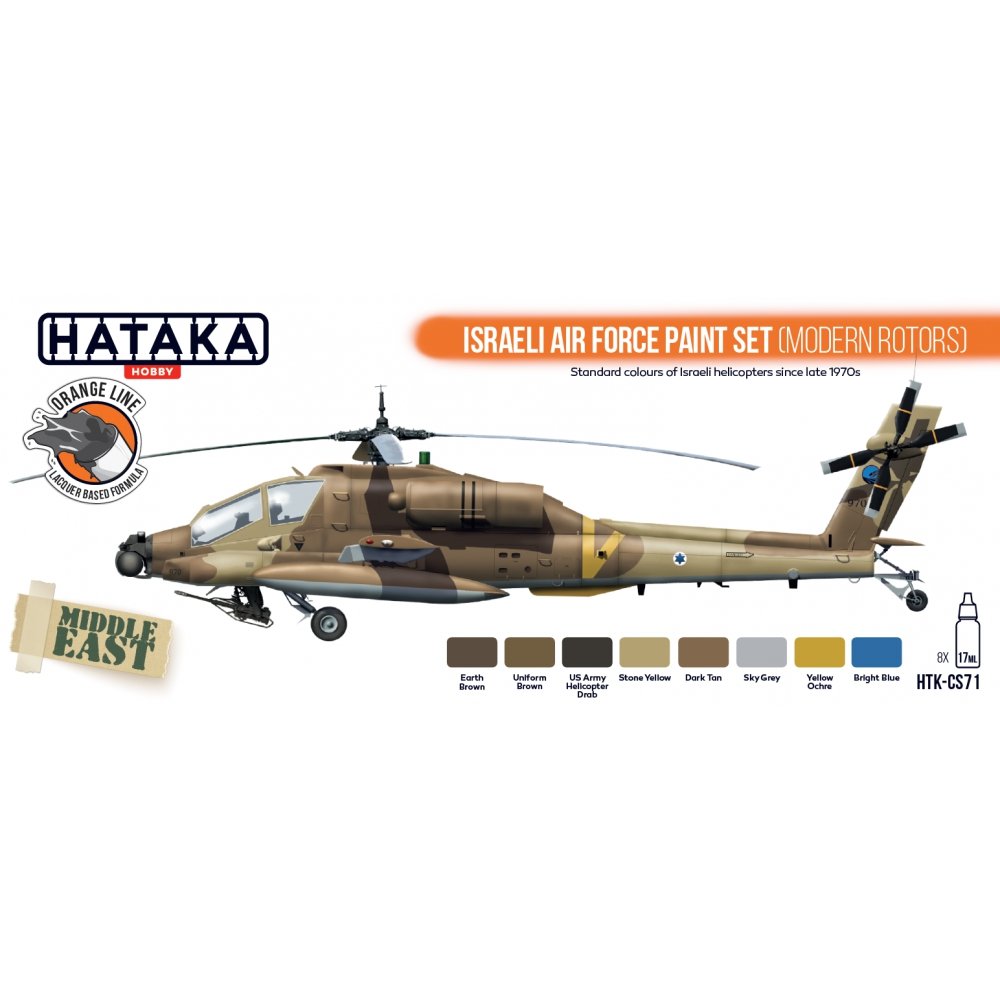 Hataka HTK-CS71 Israeli Air Force paint set (modern rotors) – immagine 2