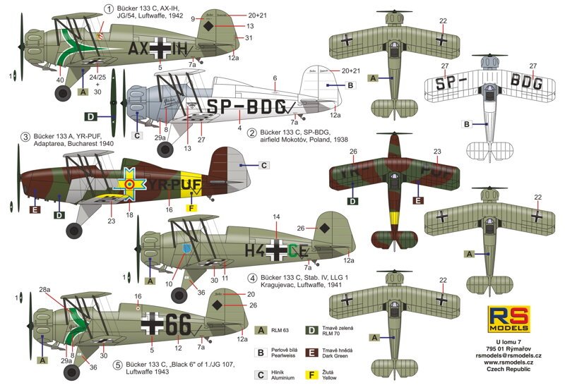 RS Models 92270 Bücker 133 A/C &amp;quot;Jungmeister&amp;quot; 1/72 – Bild 2