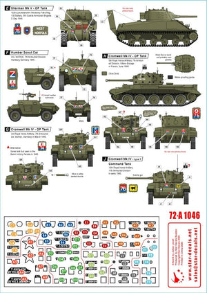 Star Decals 72-A1046 Royal Artillery # 2. 75th D-Day Special. OP Tanks - Sherman, Cromwell and Humber SC 1/72 – Bild 2