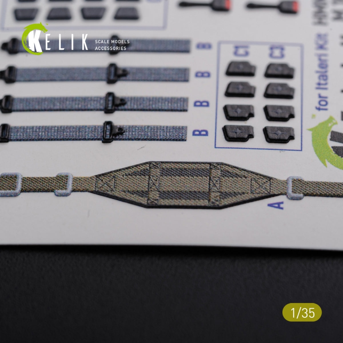 KELIK K35024 HUMVEE HMMWV M1036 avec TOW, version désert, décalcomanies 3D pour intérieur de maquette Italeri au 1/35 – image 4