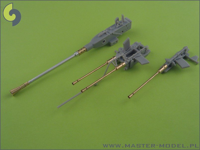 Master SM-35-003 Schnellboot Typ S-100 armament gun barrels - Flak M42 3,7cm (1pcs) and Flak 38 20mm (3pcs) – Bild 7