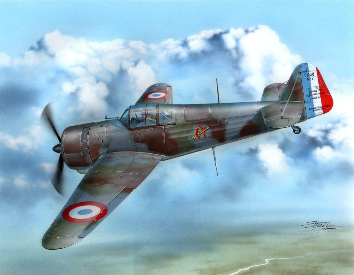 Azur A095 Koolhoven FK-58C1 &amp;quot;HS Engine&amp;quot; 1/72