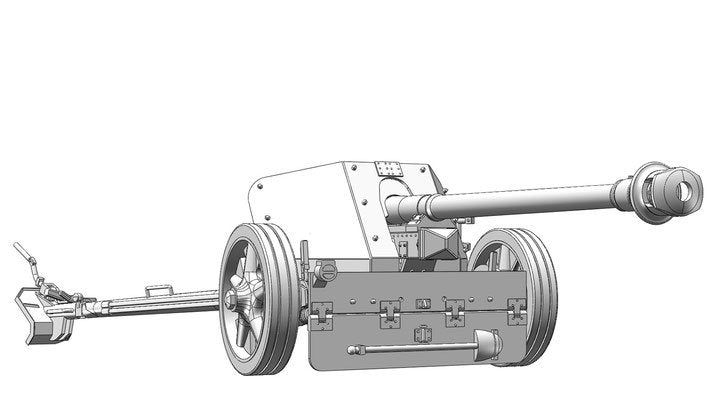 Das Werk DW35027 allemand 7,5 cm Pak40 avec 4 figurines 1/35  – image 4