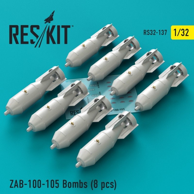 RESKIT RS32-0137 ZAB-100-105 Bombes (8 pièces) 1/32