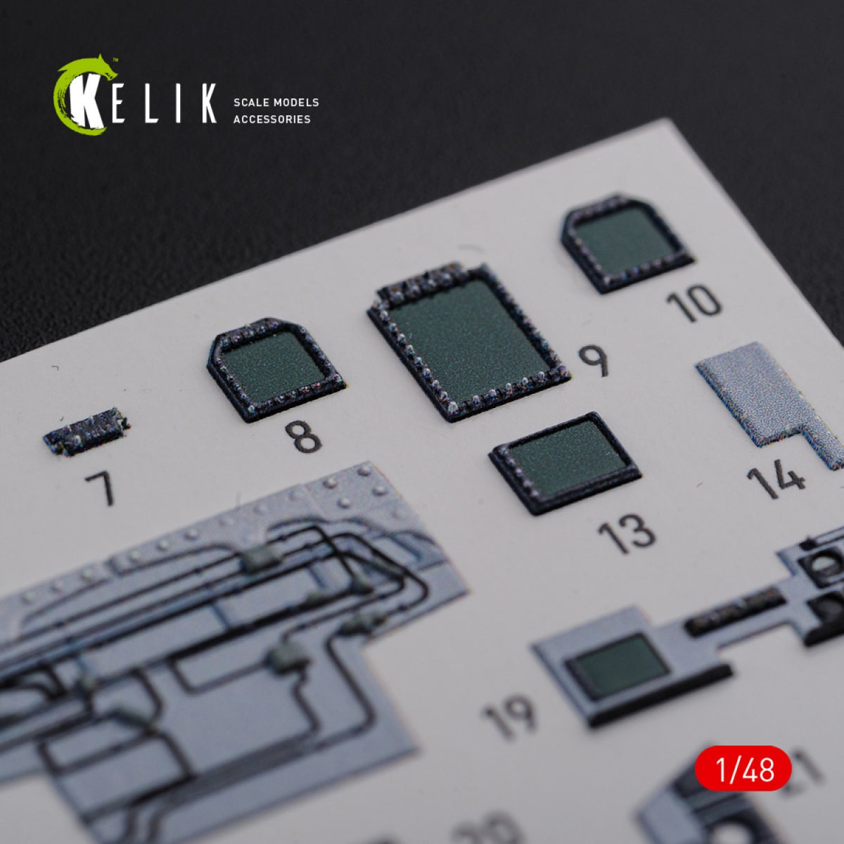 KELIK K48078 F/A-18F Super Hornet interior 3D decals for MENG kit 1/48 – Bild 4