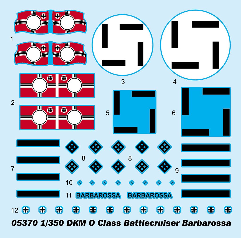 Trumpeter 05370 DKM O Class Battlecruiser Barbarossa 1/350 – zdjęcie 4