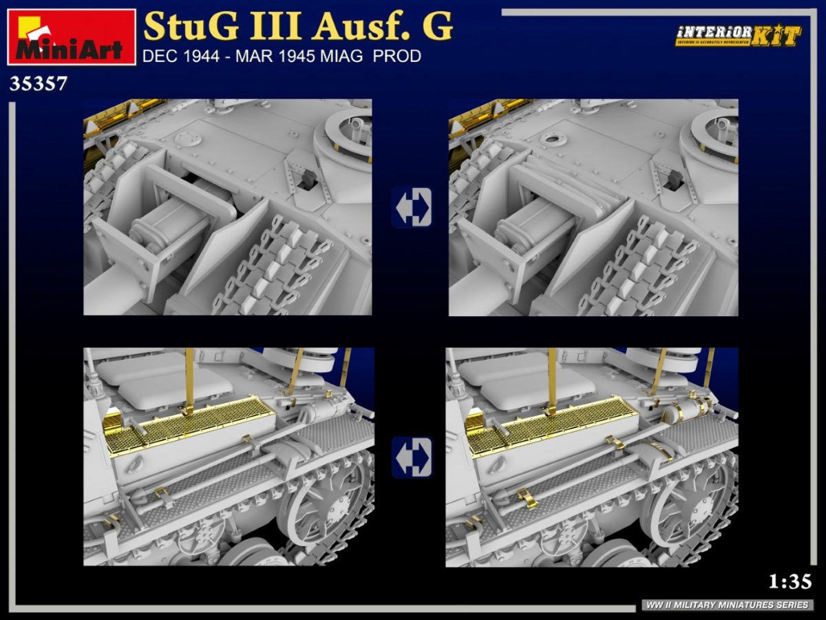 MiniArt 35357 StuG III Ausf. G DEC 1944 – MAR 1945 MIAG PROD. INTERIOR KIT 1/35 – Bild 11