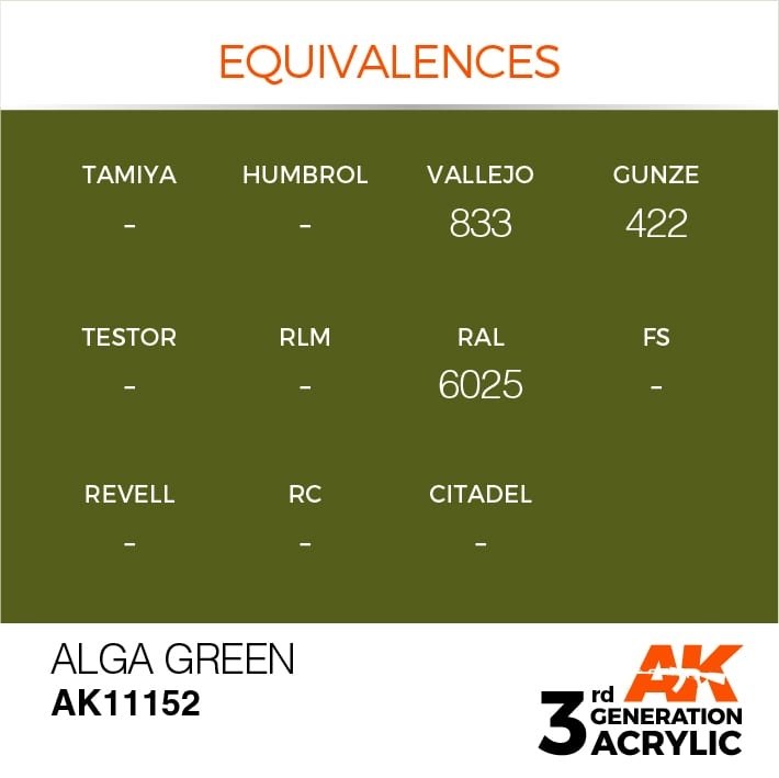 AK Interactive AK11152 ALGA GREEN – STANDARD 17ml – zdjęcie 3