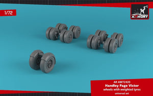 Armory Models AW72420 H.P. Victor wheels w/ weighted tires &amp;amp; front mudguard 1/72 – immagine 2