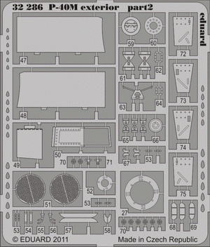 Eduard 32286 P-40M exterior HASEGAWA 1/32