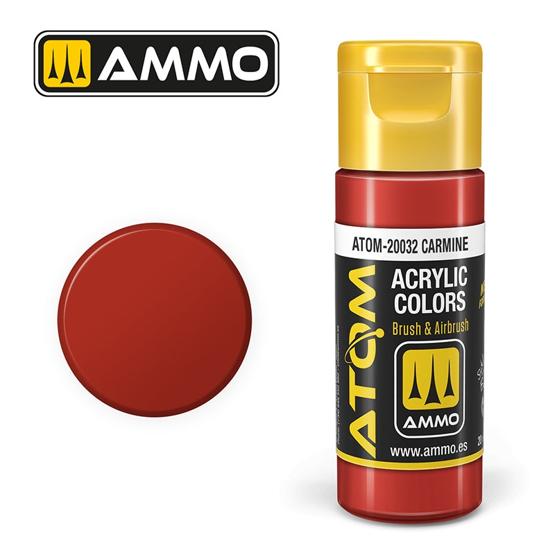 AMMO of Mig Jimenez 20032 ATOM COLOR Carmine 20ml