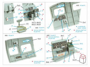 Quinta Studio QD32236 Boeing B-17E/F Navigator, bombardier, waist and tail gunners compartments. 3D-Printed coloured Interior (HK models) 1/32 – Bild 11