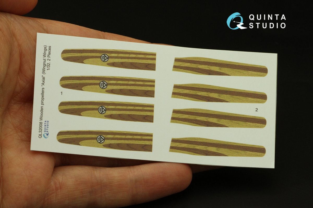 Quinta Studio QL32008 Wooden Propellers Axial (Wingnut Wings) 1/32 – Bild 2
