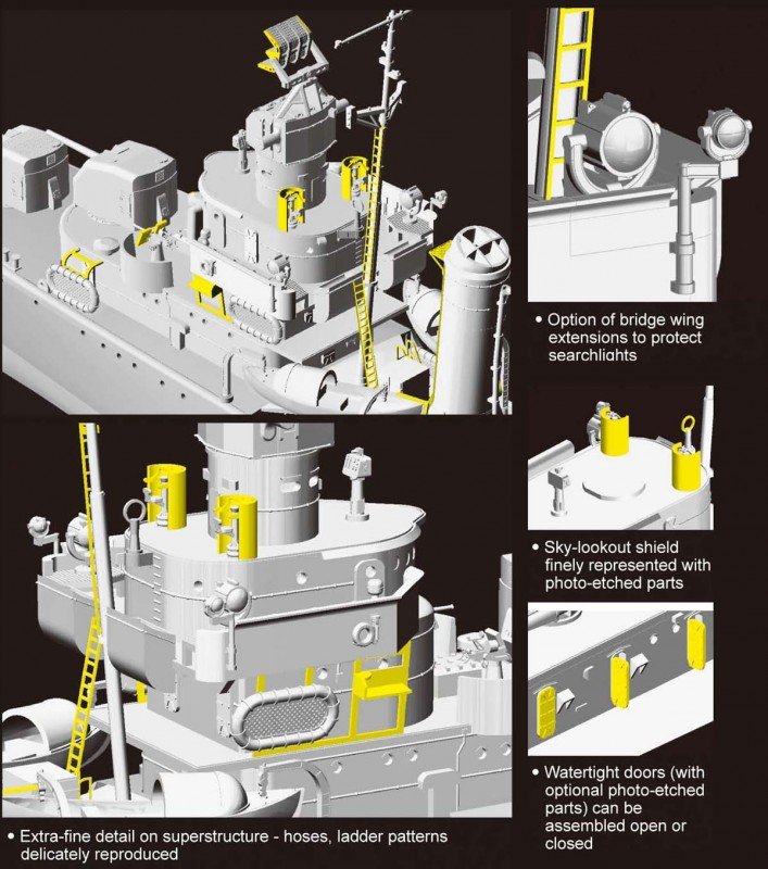 Dragon 1027 USS Livermore DD-429 1/350 – imagen 8