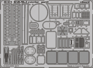 Eduard 48671 HAR. Mk.3 extérieur 1/48 Hasegawa
