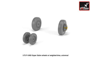 Armory Models AW72319 F-100D Super Sabre wheels w/ weighted tyres 1/72 – Bild 2
