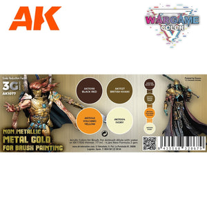 AK Interactive AK1077 WARGAME COLOR SET. NON METALLIC METAL GOLD 4x17 ml – Bild 2