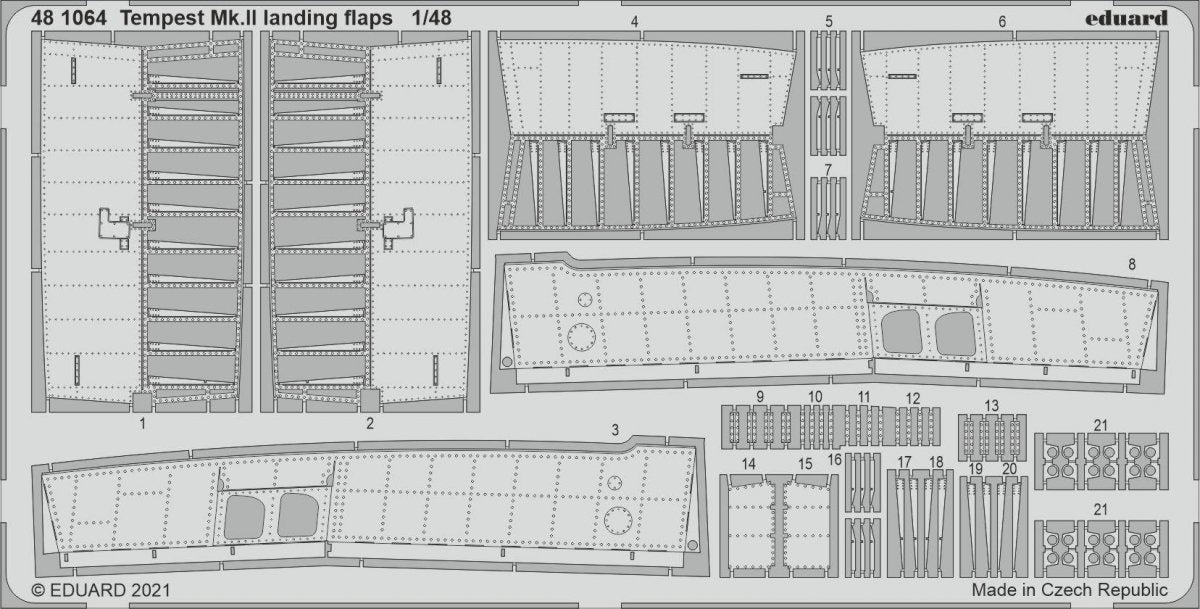 Volets d'atterrissage Eduard 481064 Tempest Mk.II EDUARD/SPECIAL HOBBY 1/48