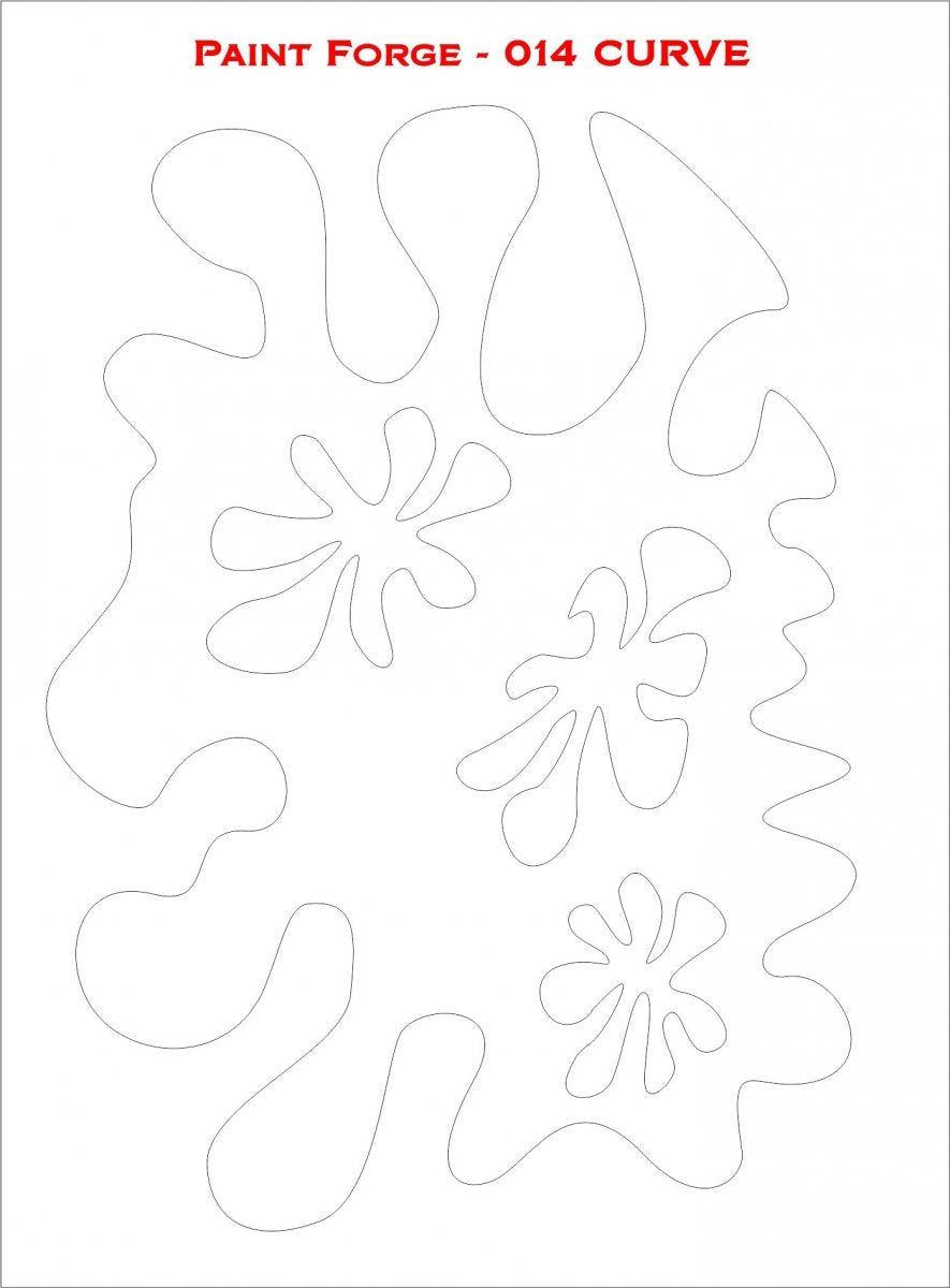 Paint Forge PFST014L STENCIL - CURVE – immagine 2
