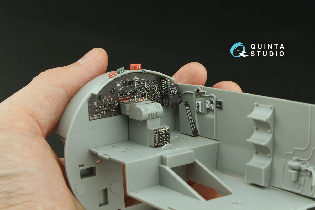 Quinta Studio QD32233 Boeing B-17E/F Pilot&amp;#39;s cockpit. 3D-Printed coloured Interior on decal paper (HK models) 1/32 – immagine 6