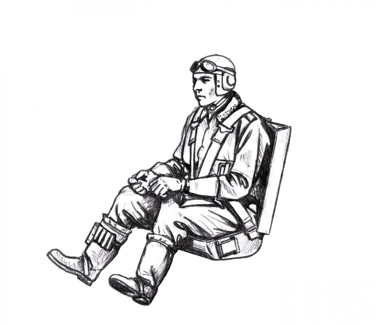 CMK F48368 Bf-109G German Pilot seated (EDUARD) 1/48 – zdjęcie 2