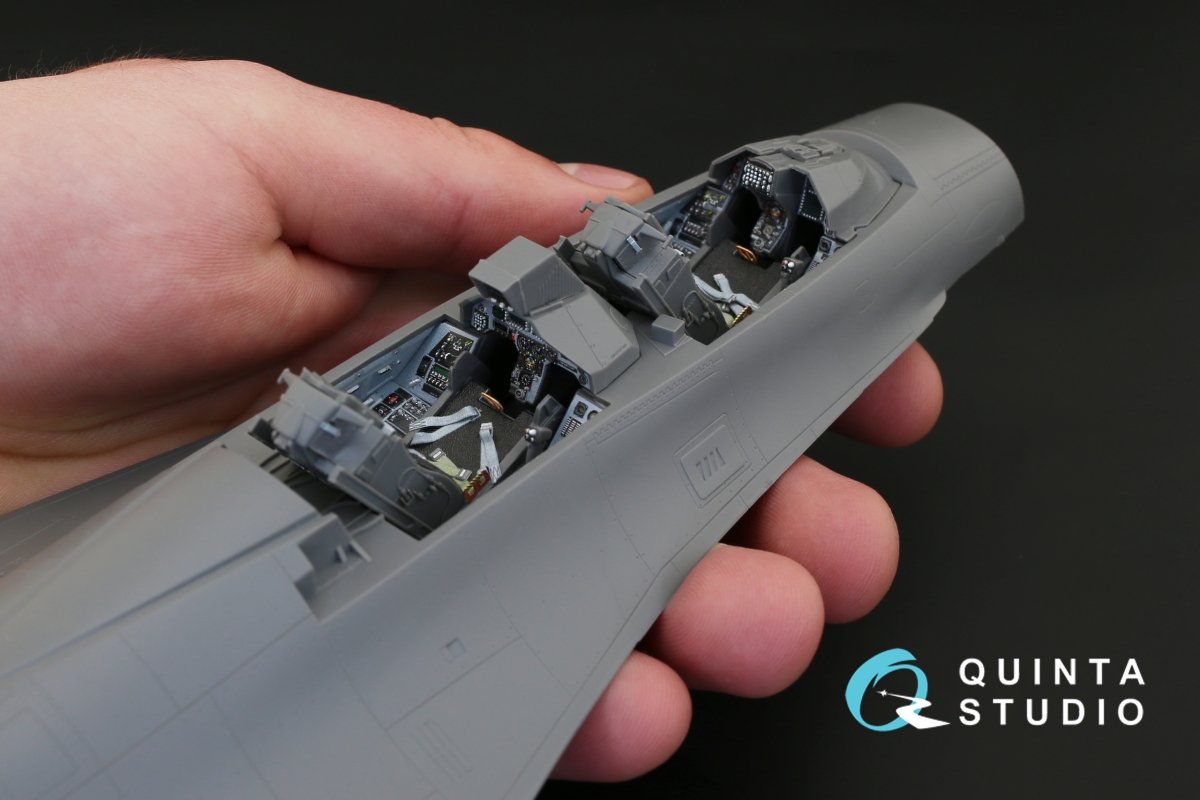 Quinta Studio QD32023 F-16D 3D-Printed &amp;amp; colored Interior on decal paper (for Academy kit) 1/32 – image 10