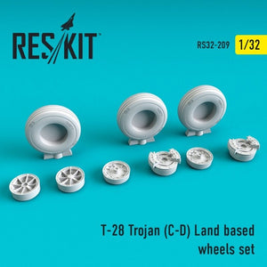 RESKIT RS32-0209 T-28 Trojan (CD) Land based wheels set 1/32