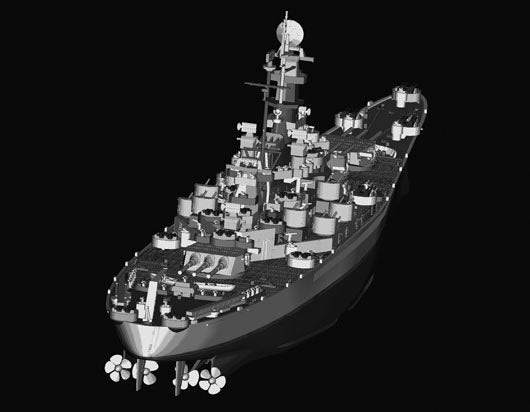 Trumpeter 05760 U.S.S. South Dakota BB-57 1/700 – immagine 5