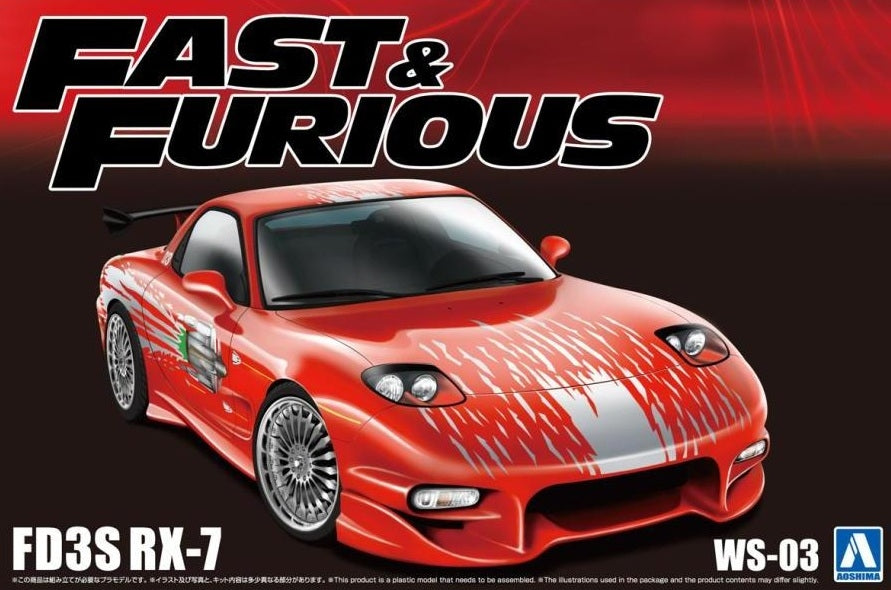 Aoshima 06796 Fast &amp; Furious Mazdaspeed FD3S RX-7 1/24