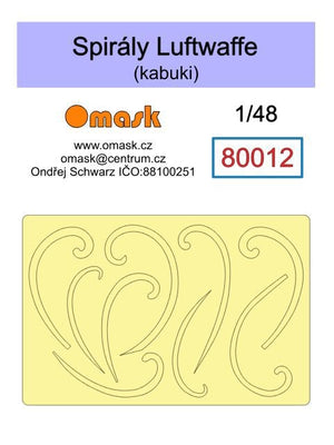 Omask 80012 Spirals Luftwaffe (yellow masking tape) 1/48