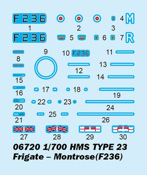 Trumpeter 06720 HMS TYPE 23 Frigate – Montrose (F236) 1/700 – immagine 4