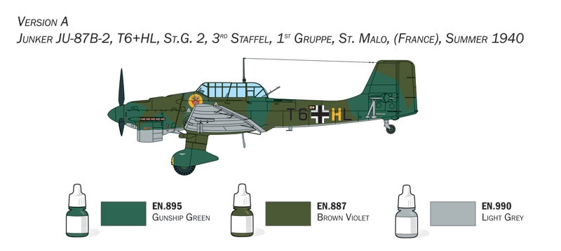 Italeri 72010 Junker Ju-87B Stuka - Complete Set For Modeling - Starter kit 1/72 – immagine 6