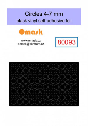 Omask X8001 Universal set 1 - black vinyl foil (80092, 80093, 80094, 80095, 80096) – Bild 3
