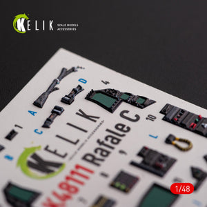KELIK K48111 Rafale C - interior 3D decals for Academy/Revell kit 1/48 – Bild 4