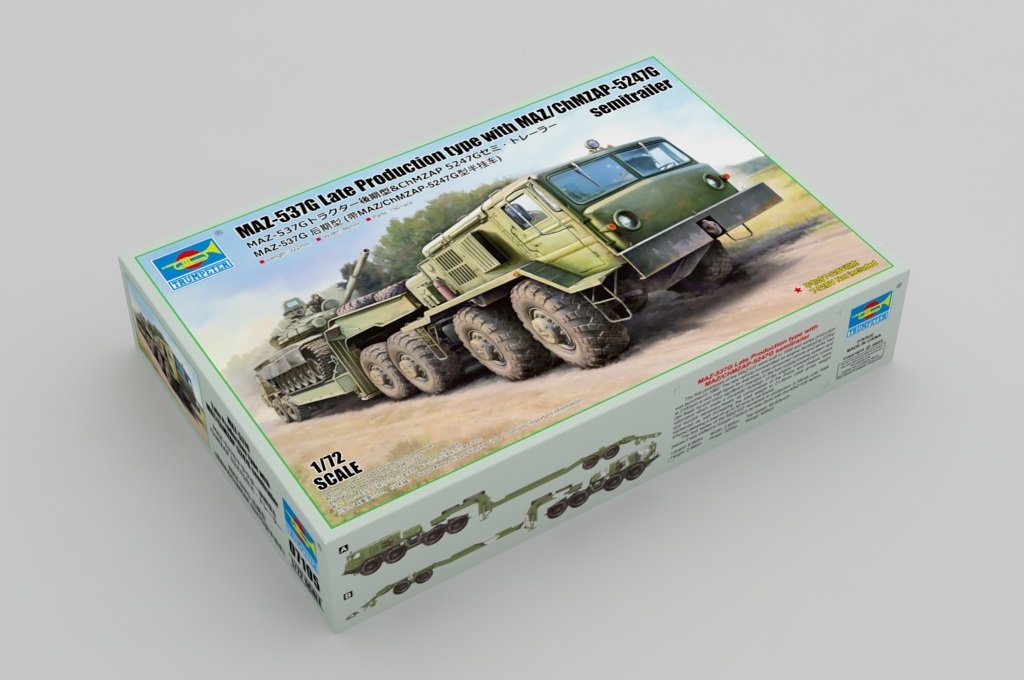 Trumpeter 07195 MAZ-537G Late production type with MAZ/ChMZAP-5247G semitrailer 1/72 – imagen 2