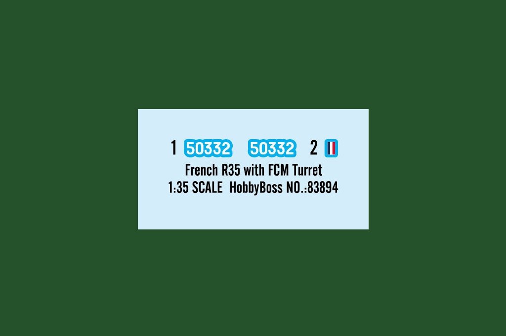 Hobby Boss 83894 French R35 with FCM turret tank 1/35 – image 3