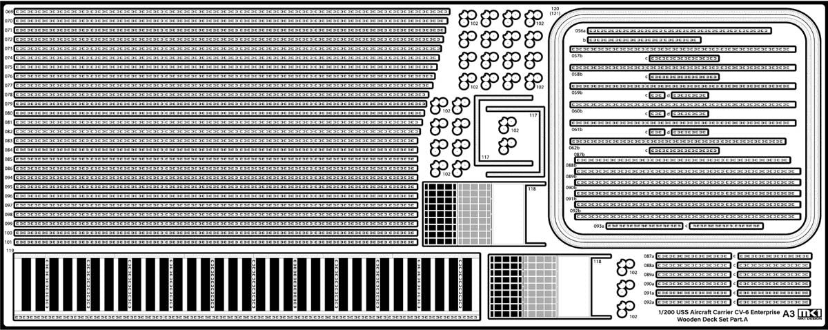 MK1 Design MD-20022 USS CV-6 Enterprise DX with Full Wooden Deck for Trumpeter 1/200 – Bild 86