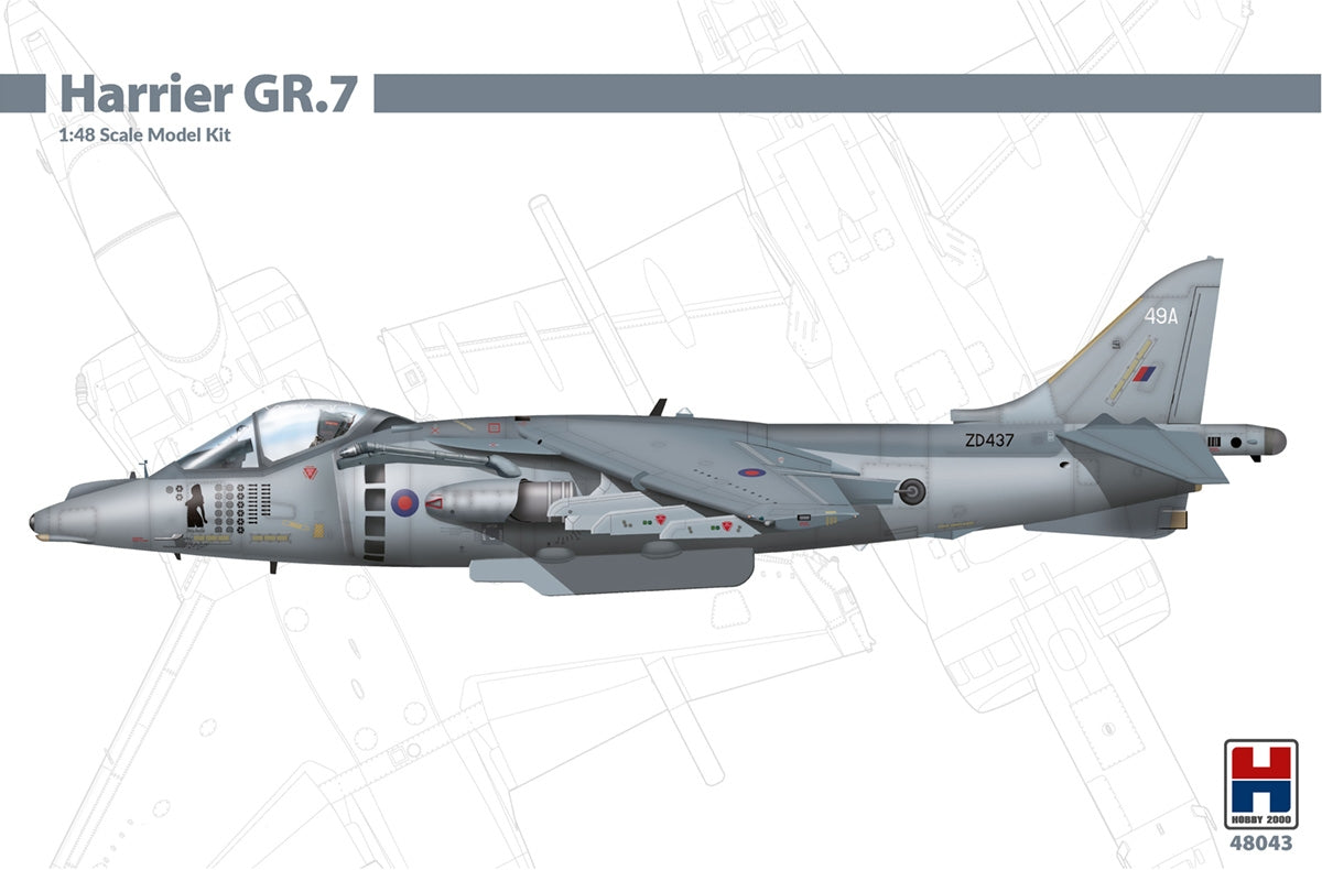 Hobby 2000 48043 Harrier GR.7 ( Hasegawa + CARTOGRAF + MASKI ) 1/48