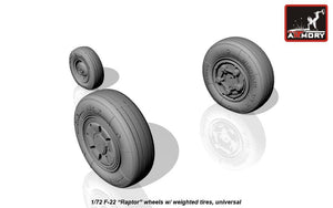 Armory Models AW72315 F-22 Raptor wheels w/ weighted tyres 1/72 – immagine 2