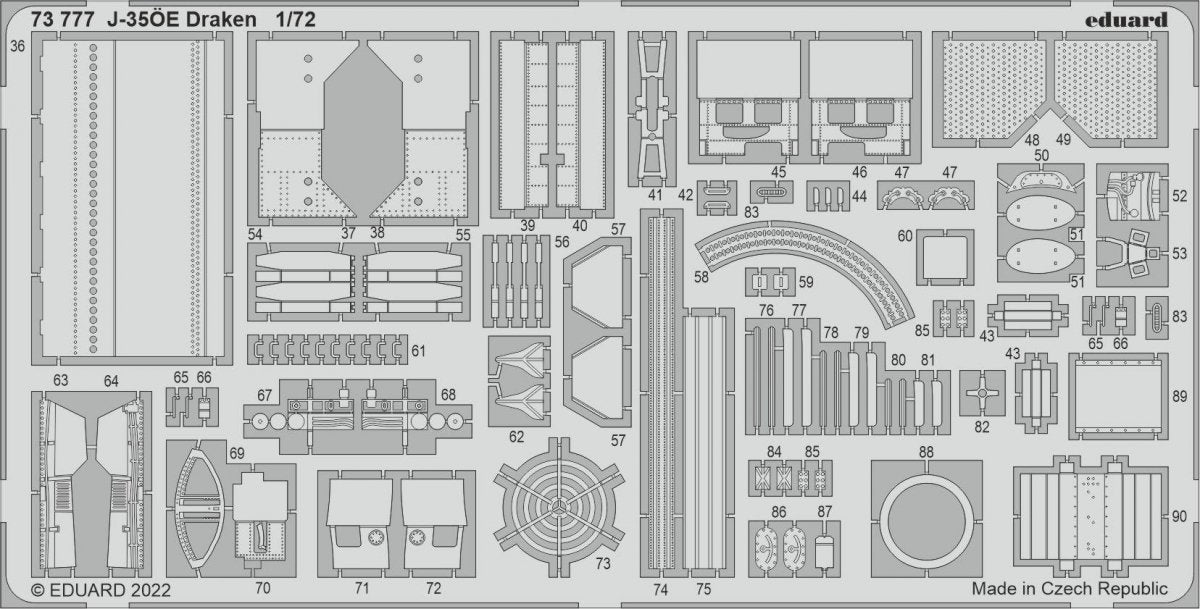 Eduard 73777 J-35ÖE Draken HOBBY 2000, HASEGAWA 1/72 – zdjęcie 2