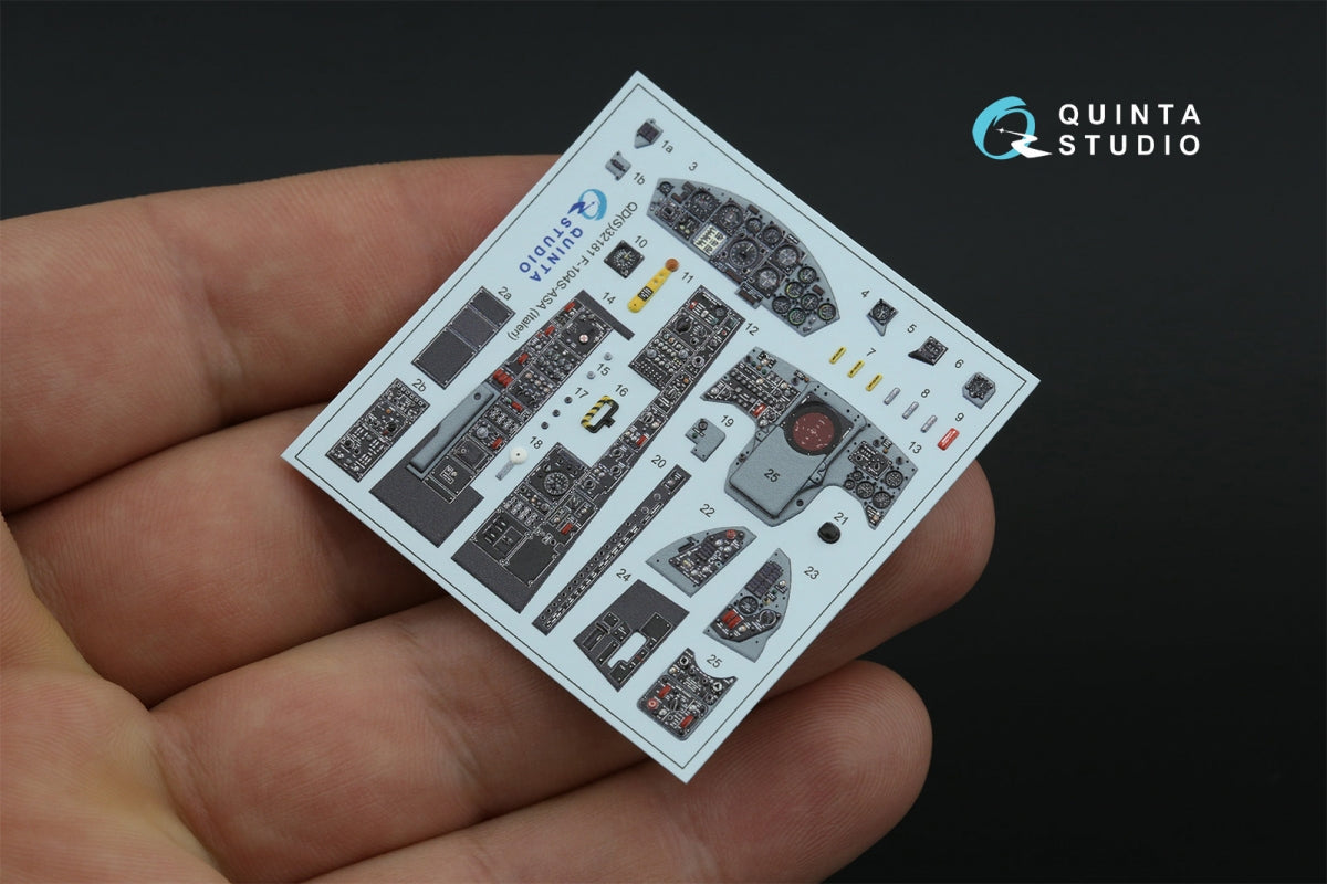 Quinta Studio QDS-32181 F-104S-ASA 3D-Printed coloured Interior on decal paper (Italeri) (small version) 1/32 – zdjęcie 6
