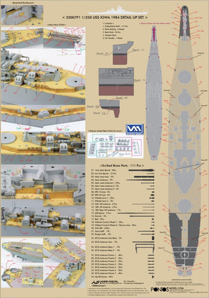 Pontos 35007F1 USS BB-61 Iowa 1984 Detail Up Set 1/350 – immagine 2
