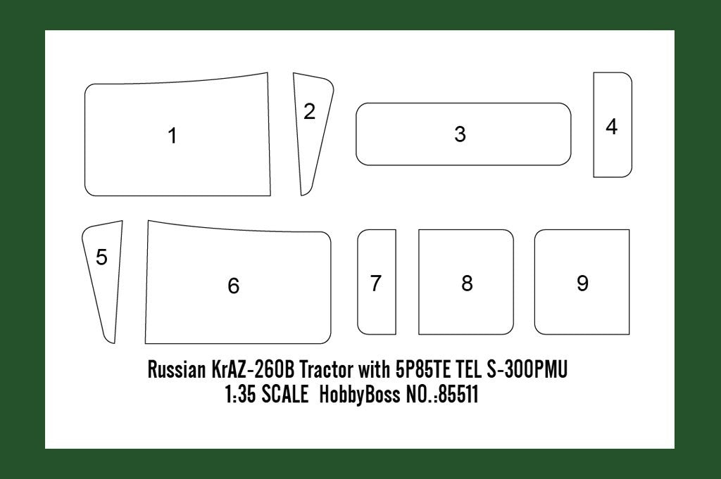 Hobby Boss 85511 Russian KrAZ-260B Tractor with 5P85TE TEL S-300PMU 1/35 – zdjęcie 13