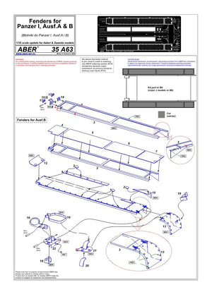 Aber 35A063 Błotniki do Panzer I, Ausf.A i B 1/35 – immagine 4