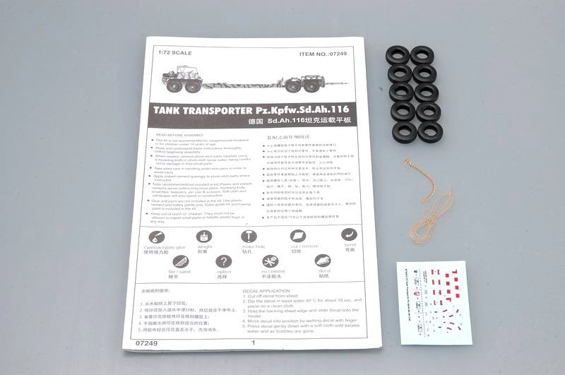 Trumpeter 07249 German Pz.Kpfw.Sd.Ah.116 Tank Transporter 1/72 – Bild 3