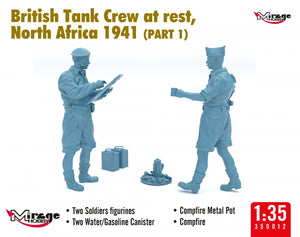 Mirage Hobby 350013 British Tank Crew at Rest, North Africa 1941 (Part I) 1/35 – image 4