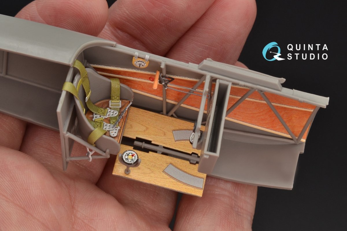 Quinta Studio QD32060 Fokker Dr.1 3D-Printed &amp;amp; coloured Interior on decal paper (for Roden kit) 1/32 – immagine 5